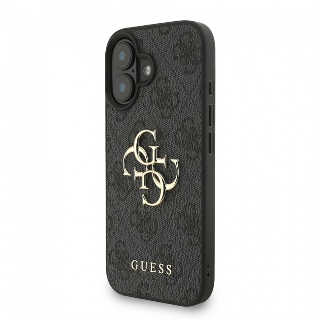 Apple iPhone 16 Kılıf Guess Orjinal Lisanslı PU Deri Bilek Askı İpli Metal Büyük 4G ve Yazı Logolu Kapak Apple iPhone 16 Kılıf Guess Orjinal Lisanslı PU Deri Bilek Askı İpli Metal Büyük 4G ve Yazı Logolu Kapak