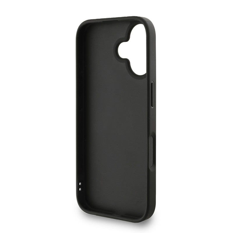 Bal-z Apple iPhone 16 Kılıf Guess Orjinal Lisanslı PU Deri Bilek Askı İpli Metal Büyük 4G ve Yazı Logolu Kapak