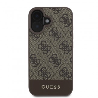 Apple iPhone 16 Kılıf Guess Orjinal Lisanslı PU Deri Şerit Logo Dizaynlı Kapak Apple iPhone 16 Kılıf Guess Orjinal Lisanslı PU Deri Şerit Logo Dizaynlı Kapak