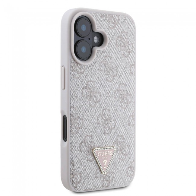 Apple iPhone 16 Kılıf Guess Orjinal Lisanslı PU Deri Taşlı Metal Üçgen Logolu Çapraz Vücut Askılı 4G Desenli Kapak Apple iPhone 16 Kılıf Guess Orjinal Lisanslı PU Deri Taşlı Metal Üçgen Logolu Çapraz Vücut Askılı 4G Desenli Kapak