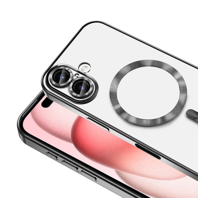 Bal-z Apple iPhone 16 Kılıf Kamera Korumalı M-safe Wireless Şarj Özellikli Zore Demre Kapak