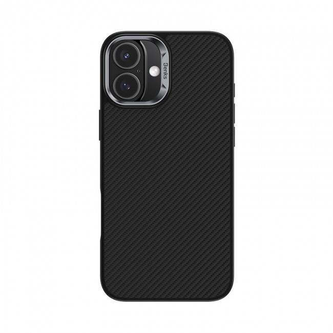 Apple iPhone 16 Kılıf Karbon Fiber Magsafe Şarj Özellikli Benks Hybrid ArmorPro 600D Kevlar Kapak Apple iPhone 16 Kılıf Karbon Fiber Magsafe Şarj Özellikli Benks Hybrid ArmorPro 600D Kevlar Kapak