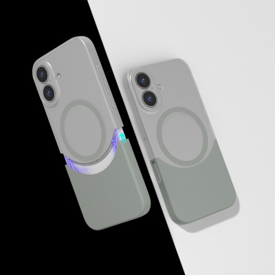 Bal-z Apple iPhone 16 Kılıf M-Safe Şarj Özellikli Mıknatıslı Zore Duble Kapak