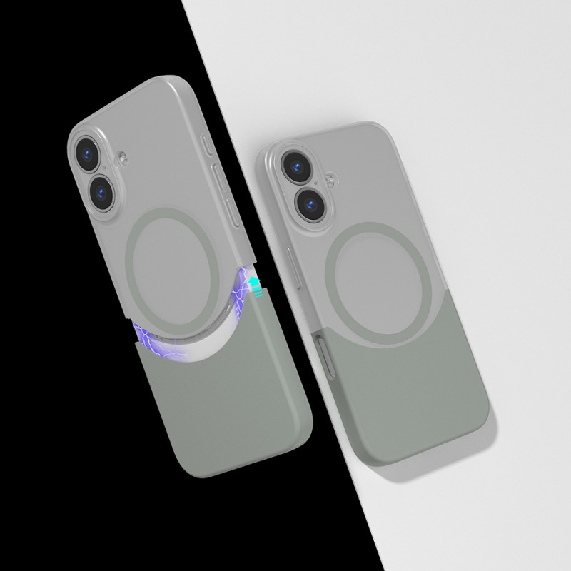 Bal-z Apple iPhone 16 Kılıf M-Safe Şarj Özellikli Mıknatıslı Zore Duble Kapak