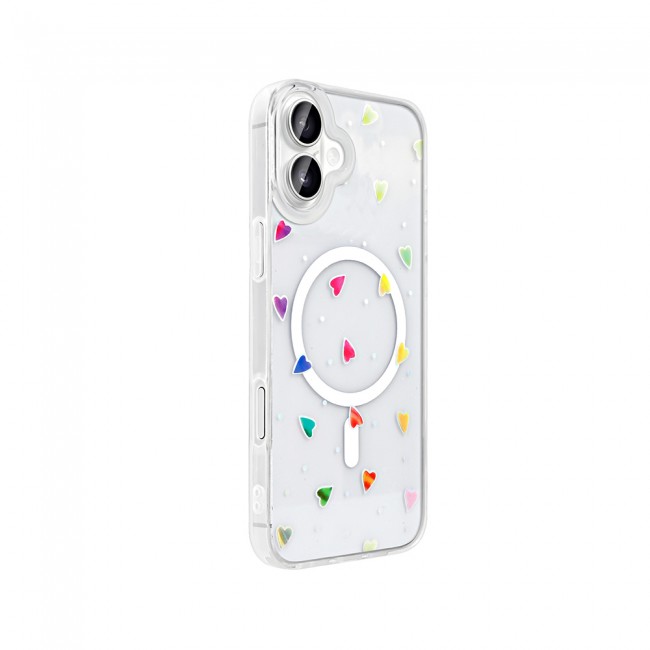 Apple iPhone 16 Kılıf M-Safe Şarj Özellikli Şeffaf Zore Folk Sert Kapak Apple iPhone 16 Kılıf M-Safe Şarj Özellikli Şeffaf Zore Folk Sert Kapak