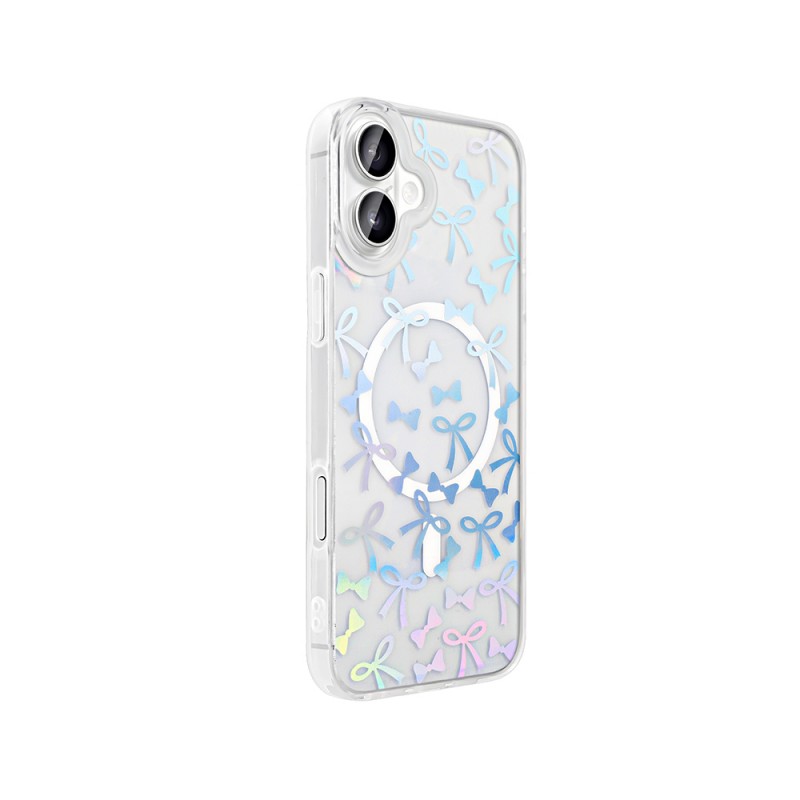 Bal-z Apple iPhone 16 Kılıf M-Safe Şarj Özellikli Şeffaf Zore Folk Sert Kapak