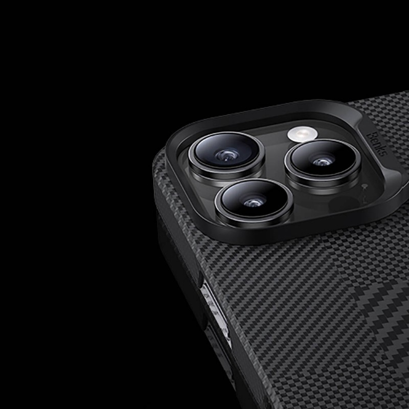 Bal-z Apple iPhone 16 Kılıf M-safe Şarj Özellikli Karbon Fiber Benks Montage ArmorAir Kevlar Kapak