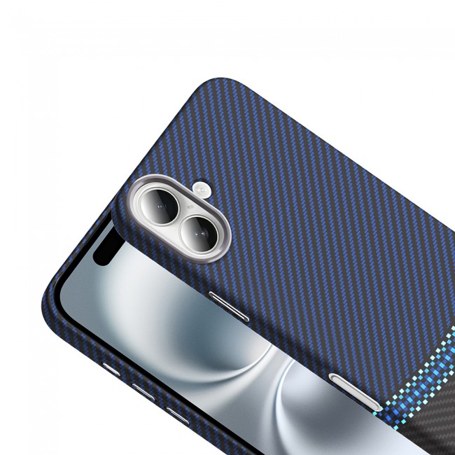 Apple iPhone 16 Kılıf M-safe Şarj Özellikli Karbon Fiber Görünümlü Zore Gros Kapak Apple iPhone 16 Kılıf M-safe Şarj Özellikli Karbon Fiber Görünümlü Zore Gros Kapak