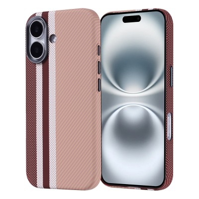 Bal-z Apple iPhone 16 Kılıf M-safe Şarj Özellikli Karbon Fiber Görünümlü Zore Nekst Kapak