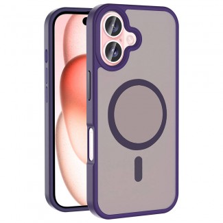 Apple iPhone 16 Kılıf M-safe Şarj Özellikli Mat Arka Yüzey Zore Sio Kapak Apple iPhone 16 Kılıf M-safe Şarj Özellikli Mat Arka Yüzey Zore Sio Kapak