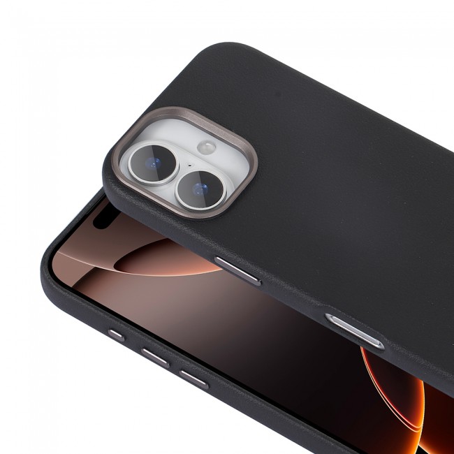 Apple iPhone 16 Kılıf Magsafe Şarj Özellikli PU Deri Zore Adora Kapak
