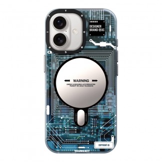 Apple iPhone 16 Kılıf M-safe Şarj Özellikli Youngkit Technology Serisi Kapak Apple iPhone 16 Kılıf M-safe Şarj Özellikli Youngkit Technology Serisi Kapak