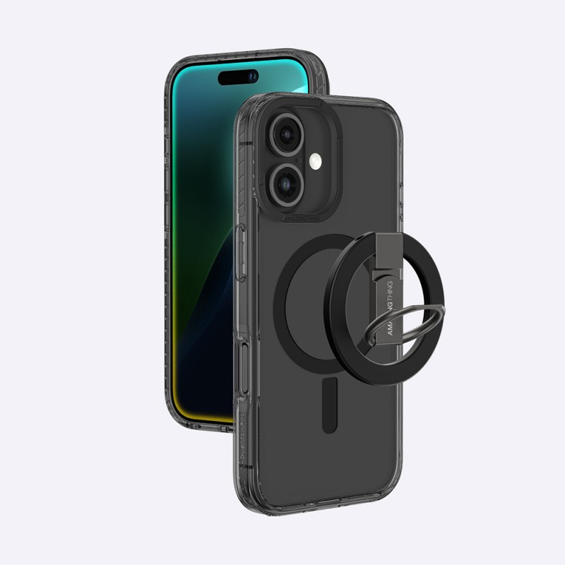 Bal-z Apple iPhone 16 Kılıf M-safe Şarj Özellikli Yüzük Standlı Amazingthing Titan Pro Serisi Kapak