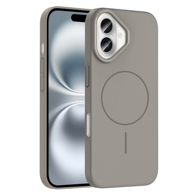 Bal-z Apple iPhone 16 Kılıf M-safe Şarj Özellikli Zore Ruby Sert Kapak