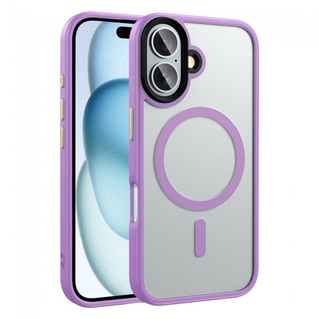 Apple iPhone 16 Kılıf Mat Arka Yüzey Wireless Şarj Özellikli Zore Flet Magsafe Kapak Apple iPhone 16 Kılıf Mat Arka Yüzey Wireless Şarj Özellikli Zore Flet Magsafe Kapak