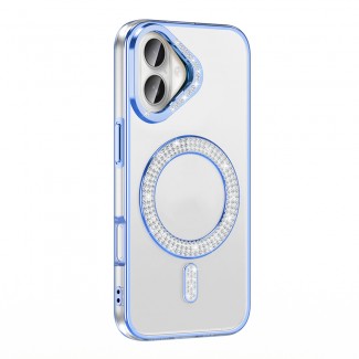 Apple iPhone 16 Kılıf Pırlanta Taş Tasarımlı M-safe Şarj Özellikli Zore Karetta Silikon Kapak Apple iPhone 16 Kılıf Pırlanta Taş Tasarımlı M-safe Şarj Özellikli Zore Karetta Silikon Kapak