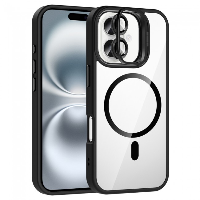 Apple iPhone 16 Kılıf Standlı ve Kamera Lens Hediyeli M-Safe Şarj Özellikli Zore Etro Kapak Apple iPhone 16 Kılıf Standlı ve Kamera Lens Hediyeli M-Safe Şarj Özellikli Zore Etro Kapak