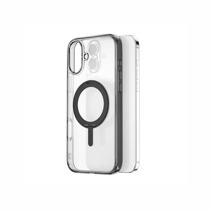 Bal-z Apple iPhone 16 Kılıf Wiwu MCC-201 iShield Ultra Serisi M-safe Şarj Özellikli Standlı Crystal Sert PC Kapak