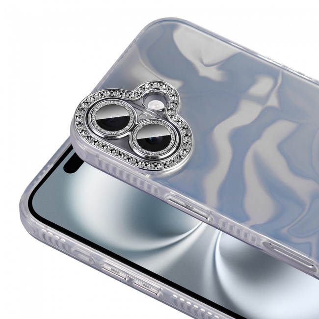 Apple iPhone 16 Plus Kılıf Airbagli Parlak Taş Detay Tasarımlı Zore Esila Kapak Apple iPhone 16 Plus Kılıf Airbagli Parlak Taş Detay Tasarımlı Zore Esila Kapak