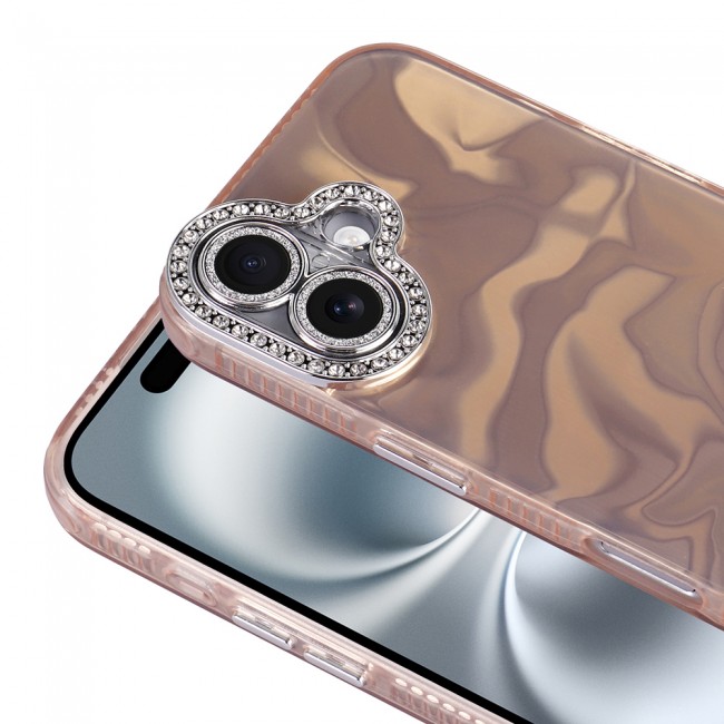Apple iPhone 16 Plus Kılıf Airbagli Parlak Taş Detay Tasarımlı Zore Esila Kapak Apple iPhone 16 Plus Kılıf Airbagli Parlak Taş Detay Tasarımlı Zore Esila Kapak