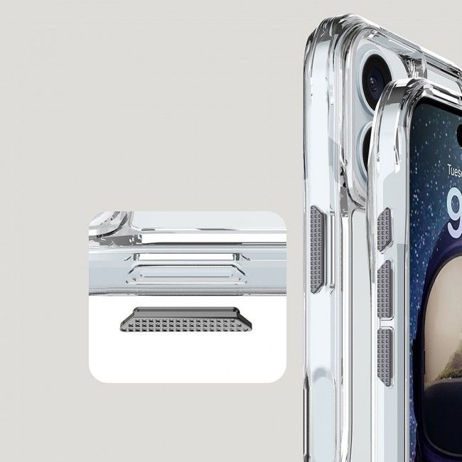 Apple iPhone 16 Plus Kılıf Airbagli Şeffaf Zore İncek Kapak Apple iPhone 16 Plus Kılıf Airbagli Şeffaf Zore İncek Kapak