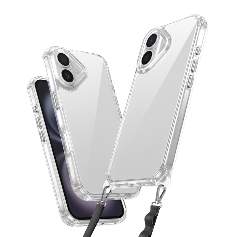 Bal-z Apple iPhone 16 Plus Kılıf Airbagli Takılabilir Askı Aparatlı Zore Snap Silikon Kapak