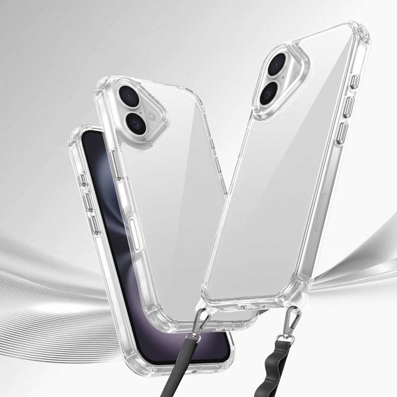 Bal-z Apple iPhone 16 Plus Kılıf Airbagli Takılabilir Askı Aparatlı Zore Snap Silikon Kapak