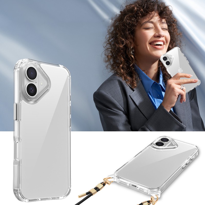 Bal-z Apple iPhone 16 Plus Kılıf Airbagli Takılabilir Askı Aparatlı Zore Snap Silikon Kapak