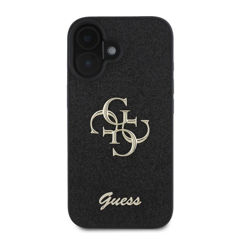 Bal-z Apple iPhone 16 Plus Kılıf Guess Orjinal Lisanslı 4G Büyük Metal Logolu Glitter Kapak