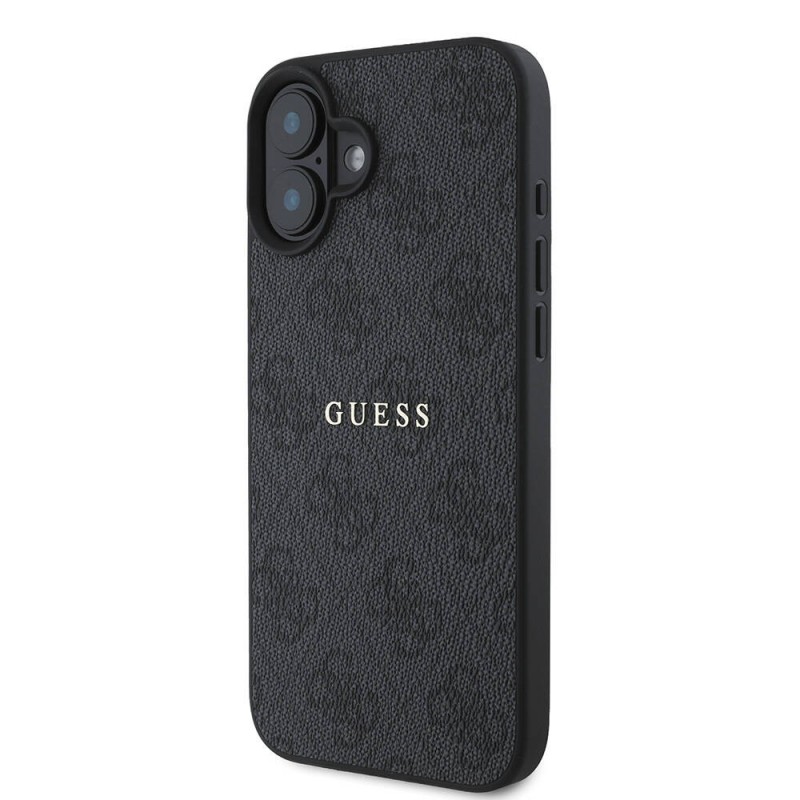 Bal-z Apple iPhone 16 Plus Kılıf Guess Orjinal Lisanslı M-safe Şarj Özellikli 4G Desenli Yazı Logolu Kapak