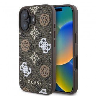 Apple iPhone 16 Plus Kılıf Guess Orjinal Lisanslı M-safe Şarj Özellikli 4G Desenli Yazı Logolu Peony Kapak Apple iPhone 16 Plus Kılıf Guess Orjinal Lisanslı M-safe Şarj Özellikli 4G Desenli Yazı Logolu Peony Kapak