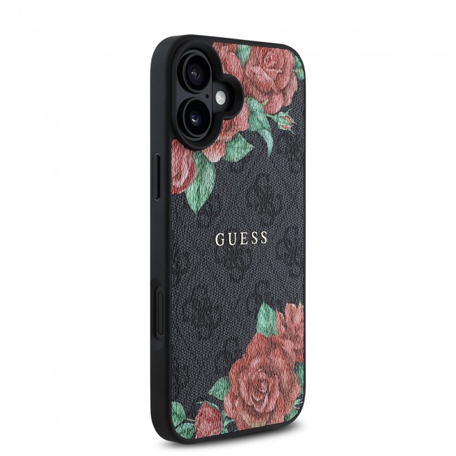 Apple iPhone 16 Plus Kılıf Guess Orjinal Lisanslı Magsafe Şarj Özellikli Gül Baskılı 4G Desenli Yazı Logolu Kapak Apple iPhone 16 Plus Kılıf Guess Orjinal Lisanslı Magsafe Şarj Özellikli Gül Baskılı 4G Desenli Yazı Logolu Kapak