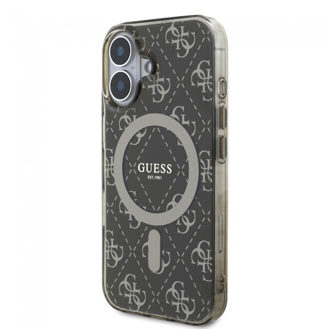 Apple iPhone 16 Plus Kılıf Guess Orjinal Lisanslı Magsafe Şarj Özellikli IML Baskılı Klasik Logolu 4G Desenli Kapak Apple iPhone 16 Plus Kılıf Guess Orjinal Lisanslı Magsafe Şarj Özellikli IML Baskılı Klasik Logolu 4G Desenli Kapak