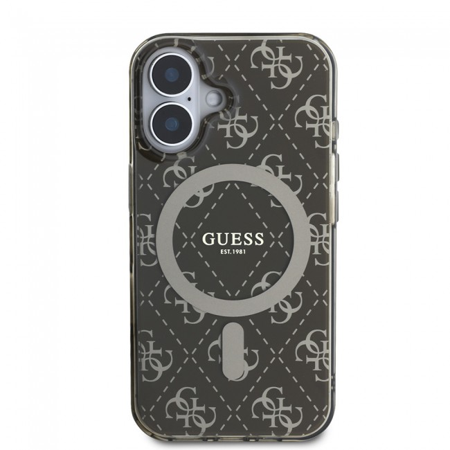 Apple iPhone 16 Plus Kılıf Guess Orjinal Lisanslı Magsafe Şarj Özellikli IML Baskılı Klasik Logolu 4G Desenli Kapak Apple iPhone 16 Plus Kılıf Guess Orjinal Lisanslı Magsafe Şarj Özellikli IML Baskılı Klasik Logolu 4G Desenli Kapak