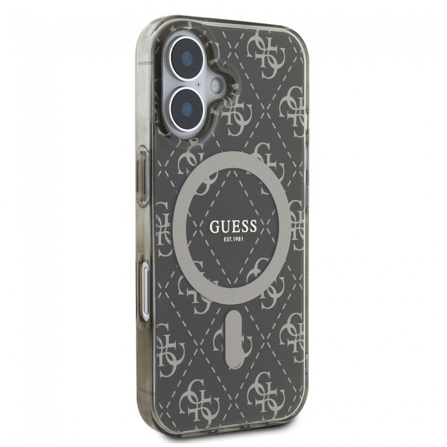 Apple iPhone 16 Plus Kılıf Guess Orjinal Lisanslı Magsafe Şarj Özellikli IML Baskılı Klasik Logolu 4G Desenli Kapak Apple iPhone 16 Plus Kılıf Guess Orjinal Lisanslı Magsafe Şarj Özellikli IML Baskılı Klasik Logolu 4G Desenli Kapak