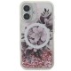 Apple iPhone 16 Plus Kılıf Guess Orjinal Lisanslı Magsafe Şarj Özellikli Sıvılı Simli Çiçek Desenli Kapak Apple iPhone 16 Plus Kılıf Guess Orjinal Lisanslı Magsafe Şarj Özellikli Sıvılı Simli Çiçek Desenli Kapak