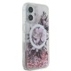 Apple iPhone 16 Plus Kılıf Guess Orjinal Lisanslı Magsafe Şarj Özellikli Sıvılı Simli Çiçek Desenli Kapak Apple iPhone 16 Plus Kılıf Guess Orjinal Lisanslı Magsafe Şarj Özellikli Sıvılı Simli Çiçek Desenli Kapak