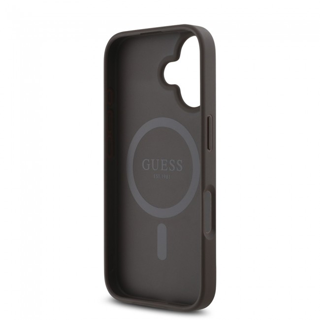 Apple iPhone 16 Plus Kılıf Guess Orjinal Lisanslı Magsafe Şarj Özellikli Small 4G Classic Kapak Apple iPhone 16 Plus Kılıf Guess Orjinal Lisanslı Magsafe Şarj Özellikli Small 4G Classic Kapak
