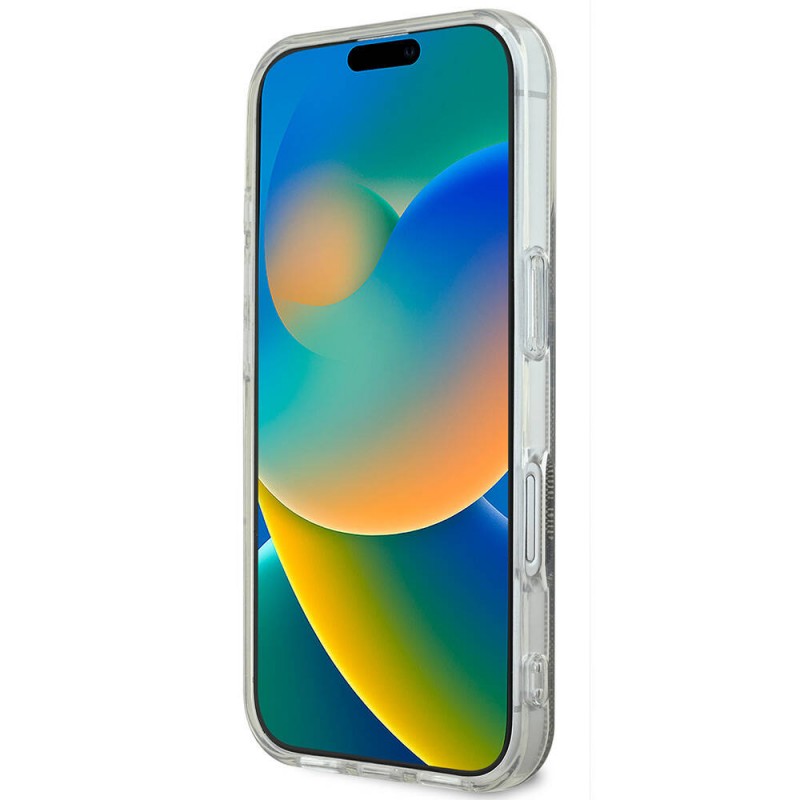 Bal-z Apple iPhone 16 Plus Kılıf Guess Orjinal Lisanslı M-safe Şarj Özellikli Yazı Logolu 4G Desenli Kapak