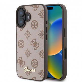 Apple iPhone 16 Plus Kılıf Guess Orjinal Lisanslı M-safe Şarj Özellikli Yazı Logolu Peony Kapak Apple iPhone 16 Plus Kılıf Guess Orjinal Lisanslı M-safe Şarj Özellikli Yazı Logolu Peony Kapak
