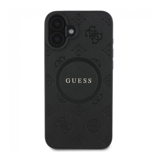 Apple iPhone 16 Plus Kılıf Guess Orjinal Lisanslı Magsafe Şarj Özellikli Yazı Logolu Saffiano Peony Kapak Apple iPhone 16 Plus Kılıf Guess Orjinal Lisanslı Magsafe Şarj Özellikli Yazı Logolu Saffiano Peony Kapak