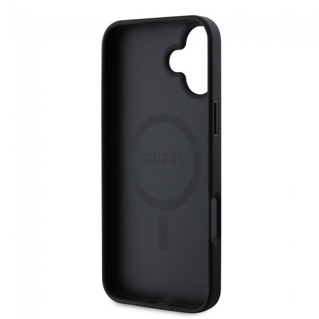Apple iPhone 16 Plus Kılıf Guess Orjinal Lisanslı Magsafe Şarj Özellikli Yazı Logolu Saffiano Peony Kapak Apple iPhone 16 Plus Kılıf Guess Orjinal Lisanslı Magsafe Şarj Özellikli Yazı Logolu Saffiano Peony Kapak