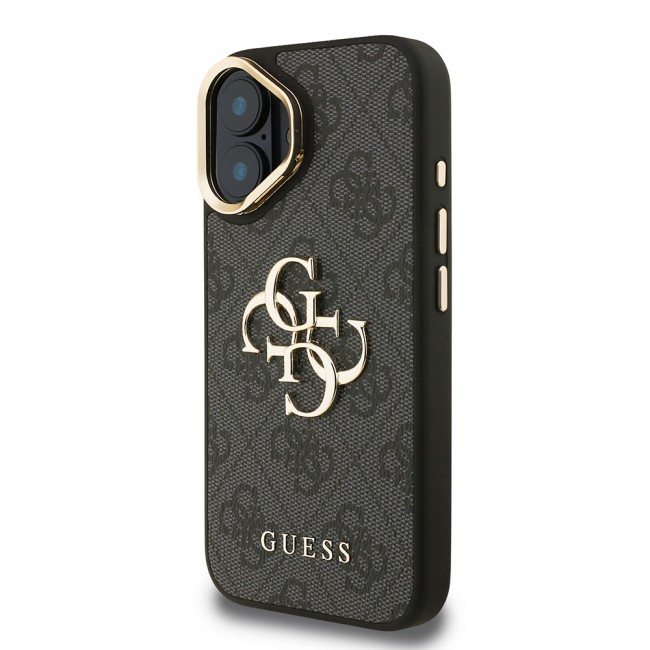 Apple iPhone 16 Plus Kılıf Guess Orjinal Lisanslı PU Deri 4G Desenli Metal Büyük 4G ve Yazı Logolu Kamera Standlı Kapak Apple iPhone 16 Plus Kılıf Guess Orjinal Lisanslı PU Deri 4G Desenli Metal Büyük 4G ve Yazı Logolu Kamera Standlı Kapak