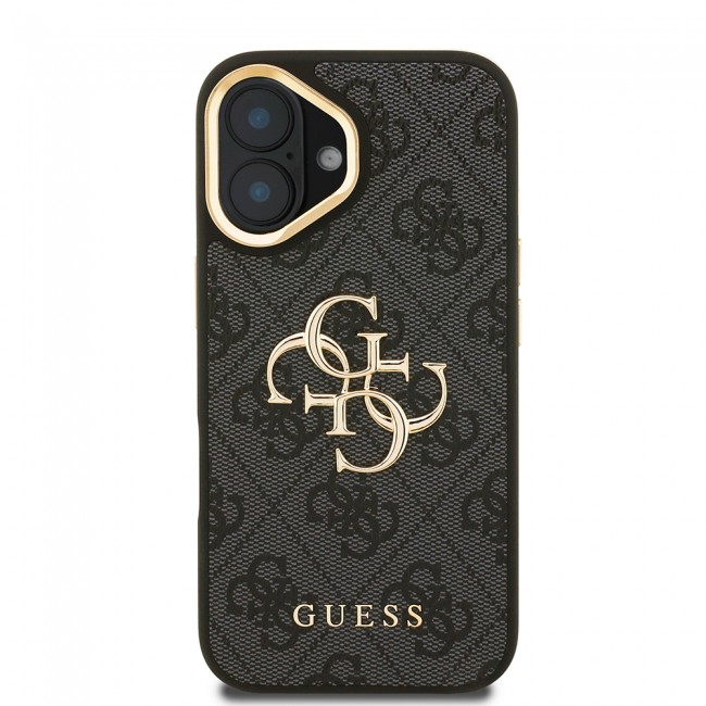 Apple iPhone 16 Plus Kılıf Guess Orjinal Lisanslı PU Deri 4G Desenli Metal Büyük 4G ve Yazı Logolu Kamera Standlı Kapak Apple iPhone 16 Plus Kılıf Guess Orjinal Lisanslı PU Deri 4G Desenli Metal Büyük 4G ve Yazı Logolu Kamera Standlı Kapak