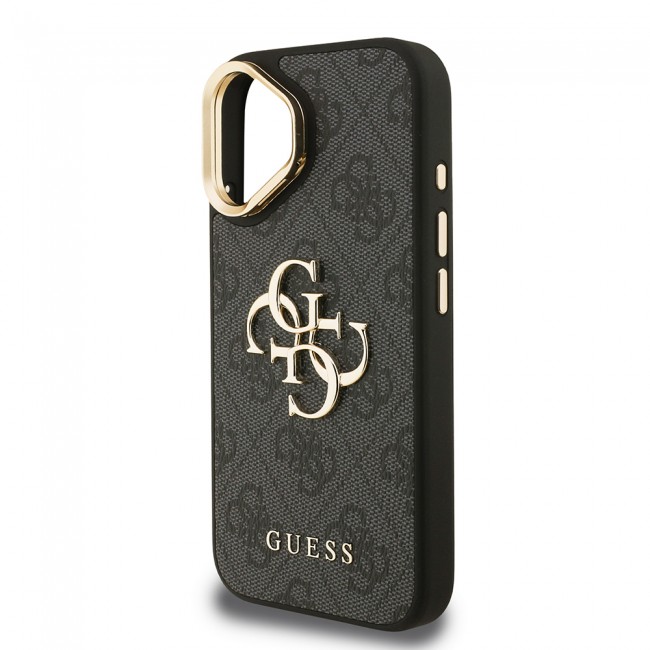 Apple iPhone 16 Plus Kılıf Guess Orjinal Lisanslı PU Deri 4G Desenli Metal Büyük 4G ve Yazı Logolu Kamera Standlı Kapak Apple iPhone 16 Plus Kılıf Guess Orjinal Lisanslı PU Deri 4G Desenli Metal Büyük 4G ve Yazı Logolu Kamera Standlı Kapak