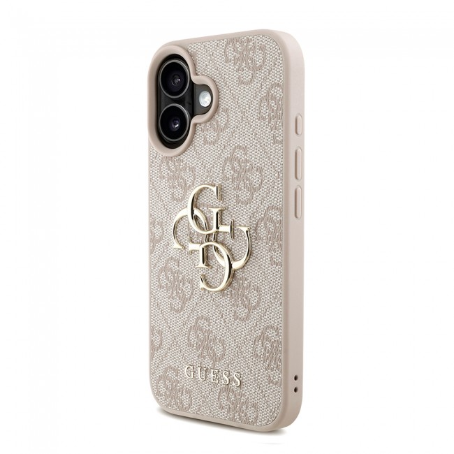 Apple iPhone 16 Plus Kılıf Guess Orjinal Lisanslı PU Deri Bilek Askı İpli Metal Büyük 4G ve Yazı Logolu Kapak Apple iPhone 16 Plus Kılıf Guess Orjinal Lisanslı PU Deri Bilek Askı İpli Metal Büyük 4G ve Yazı Logolu Kapak