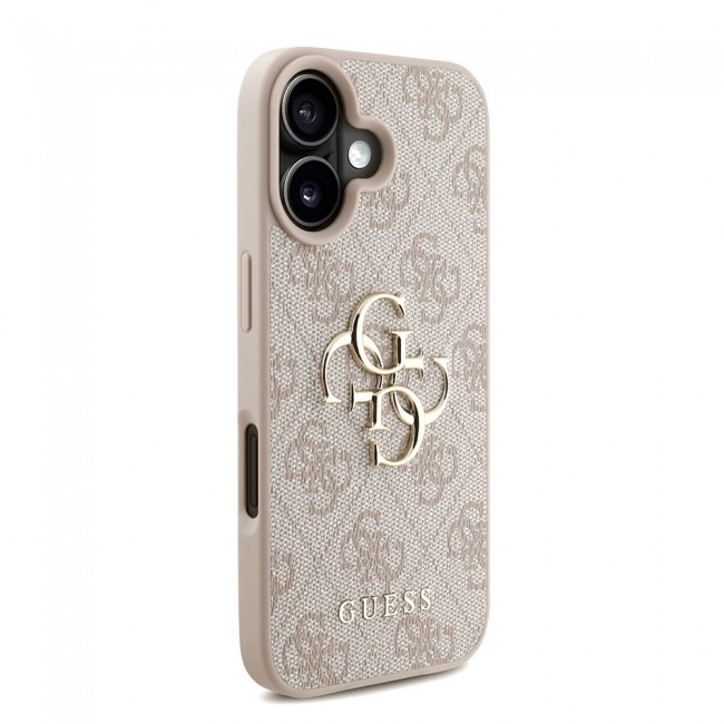 Apple iPhone 16 Plus Kılıf Guess Orjinal Lisanslı PU Deri Bilek Askı İpli Metal Büyük 4G ve Yazı Logolu Kapak Apple iPhone 16 Plus Kılıf Guess Orjinal Lisanslı PU Deri Bilek Askı İpli Metal Büyük 4G ve Yazı Logolu Kapak