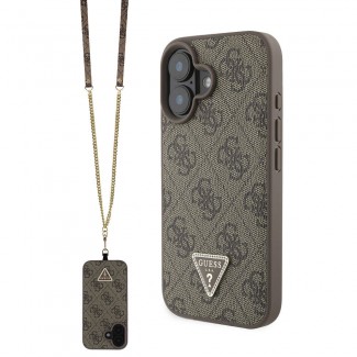 Apple iPhone 16 Plus Kılıf Guess Orjinal Lisanslı PU Deri Taşlı Metal Üçgen Logolu Çapraz Vücut Askılı 4G Desenli Kapak Apple iPhone 16 Plus Kılıf Guess Orjinal Lisanslı PU Deri Taşlı Metal Üçgen Logolu Çapraz Vücut Askılı 4G Desenli Kapak