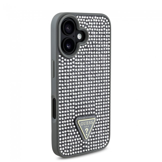 Apple iPhone 16 Plus Kılıf Guess Orjinal Lisanslı Taşlı Arka Yüzey Üçgen Logolu Kapak Apple iPhone 16 Plus Kılıf Guess Orjinal Lisanslı Taşlı Arka Yüzey Üçgen Logolu Kapak