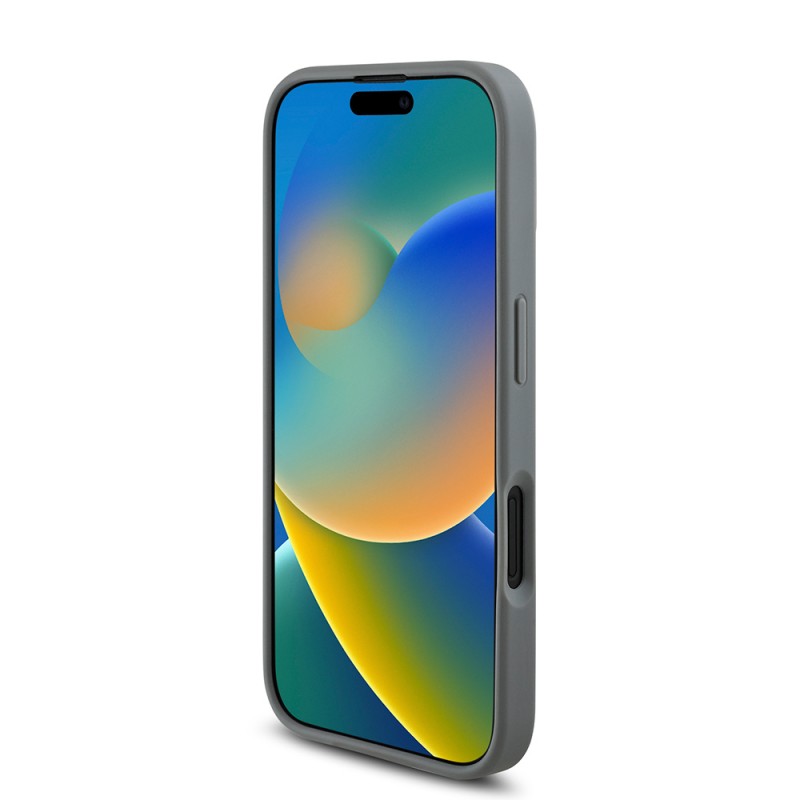 Bal-z Apple iPhone 16 Plus Kılıf Guess Orjinal Lisanslı Taşlı Arka Yüzey Üçgen Logolu Kapak